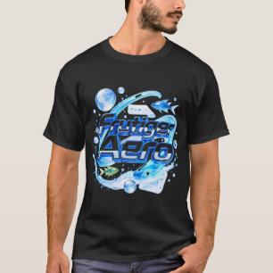 T-shirt Conception Frutiger Aero Blue Tech Y2K