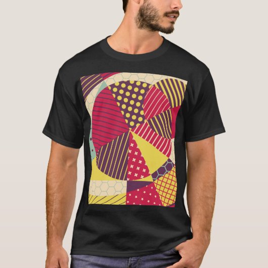 T-shirt Conception géométrique colorée Abstraite (Devant)
