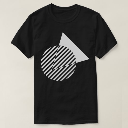 T-shirt conception géométrique de cercle et de triangle (Design devant)