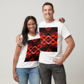 T-shirt Conception géométrique des lignes ondulées rouges. (Unisexe)