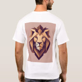 T-shirt conception géométrique des lions (Dos)