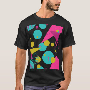 T-shirt Conception géométrique Memphis des années 80 rétro