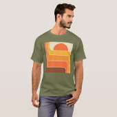 T-shirt Conception géométrique rétro (Devant entier)