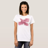 T-shirt Conception graphique abstraite d'aigle rose accroc (Devant entier)