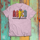 T-shirt Conception graphique alphabet ABCD crayon amusant