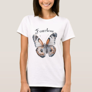 T-shirt Conception Graphique Aquarelle Papillon Sans Peur,