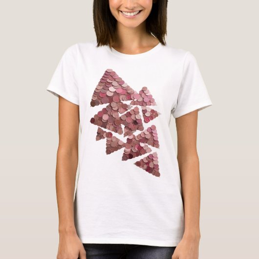 T-shirt Conception graphique ART ABSTRAIT rose chic (Devant)