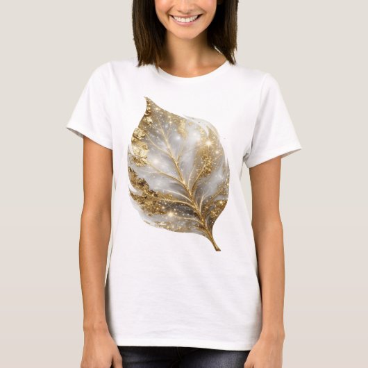 T-shirt Conception graphique Chic Gold GOLDEN LEAF (Devant)