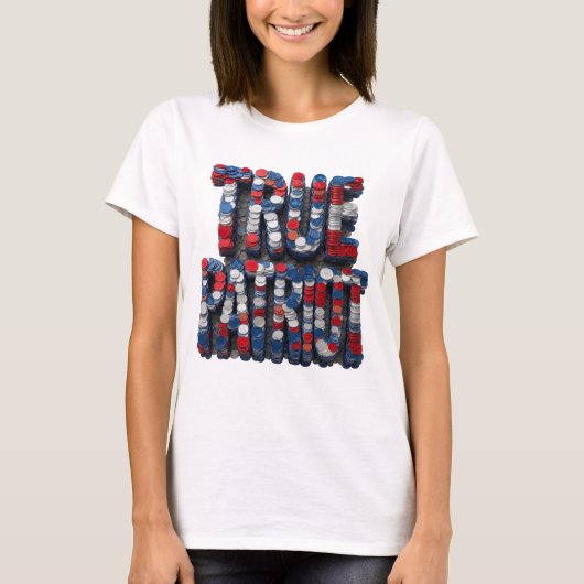 T-shirt Conception graphique Cool Silver VRAI PATRIOTE (Devant)