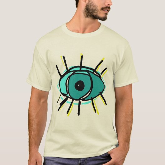 T-shirt Conception graphique d'art rétro pour les yeux (Devant)