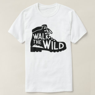 T-shirt Conception graphique de bottes de randonnée Walk t