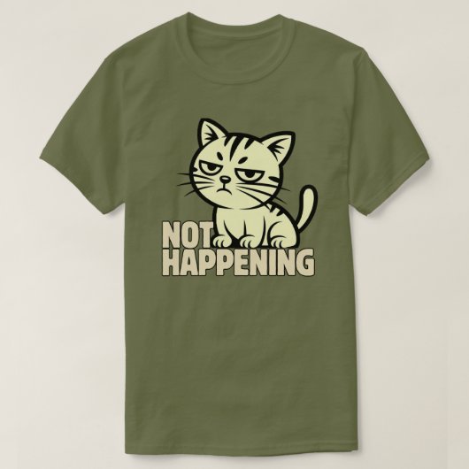 T-shirt Conception graphique de chat à attitude simple (Design devant)