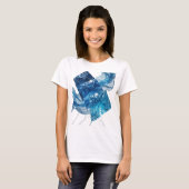 T-shirt Conception graphique de Cristaux de GLACE BLEUS Ar (Devant entier)