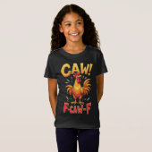T-Shirt Conception graphique de poulet coq drôle F-CAW-F (Devant entier)