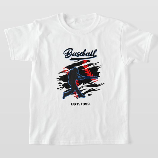 T-shirt Conception Graphique de Silhouette de Baseball – F (Poser)