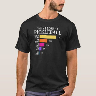 T-shirt Conception graphique de tableau de perte de pickle