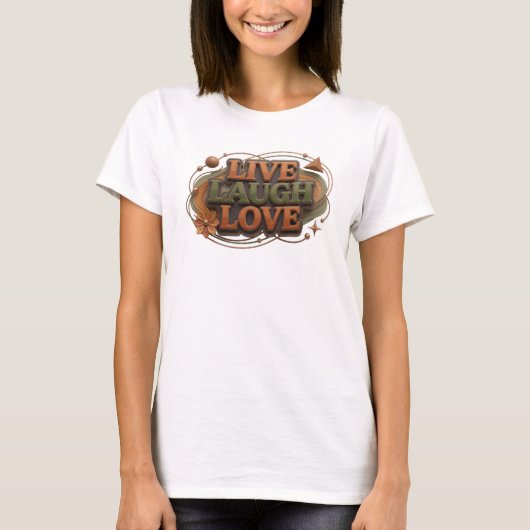 T-shirt Conception graphique de tee-shirt moderne LIVE RIR (Devant)