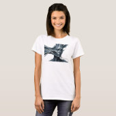 T-shirt Conception graphique de visage abstrait argenté st (Devant entier)