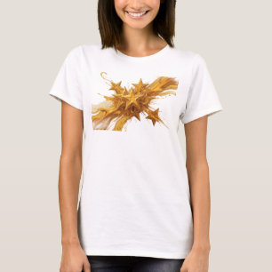 T-shirt Conception graphique d'étoiles abstraites orange c