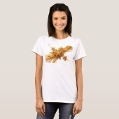 T-shirt Conception graphique d'étoiles abstraites orange c (Devant entier)