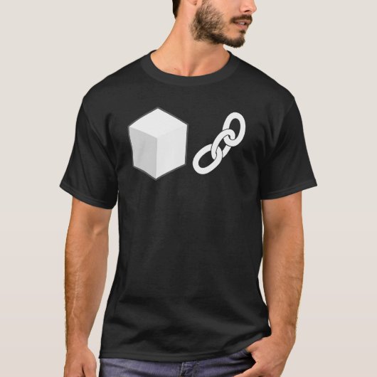 T-shirt Conception graphique en chaîne de blocs (Devant)