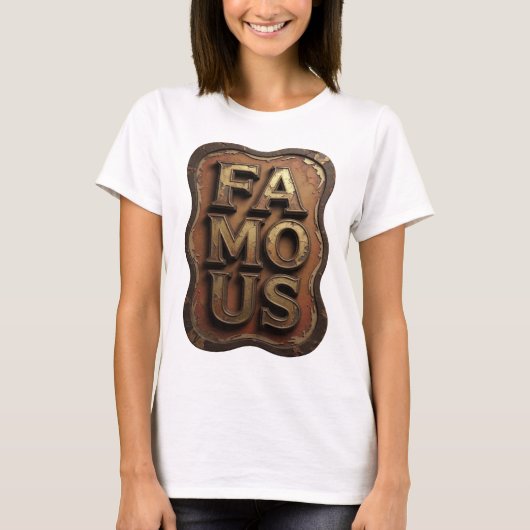 T-shirt Conception graphique FAMOUS Witty Gold (Devant)