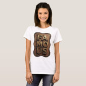 T-shirt Conception graphique FAMOUS Witty Gold (Devant entier)