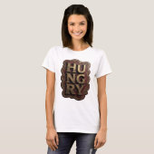 T-shirt Conception graphique HUNGRY Witty Gold (Devant entier)