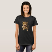 T-shirt Conception Graphique Illustration de chat de fureu (Devant entier)