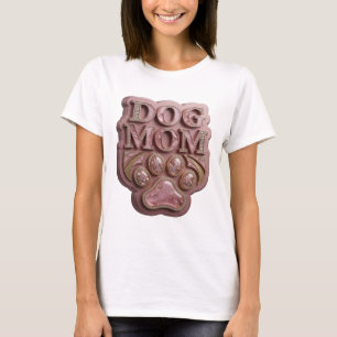 T-shirt Conception graphique MAMAN CHIEN rose élégant