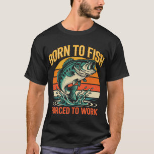 T-shirt Conception Graphique Né pour Pêcher