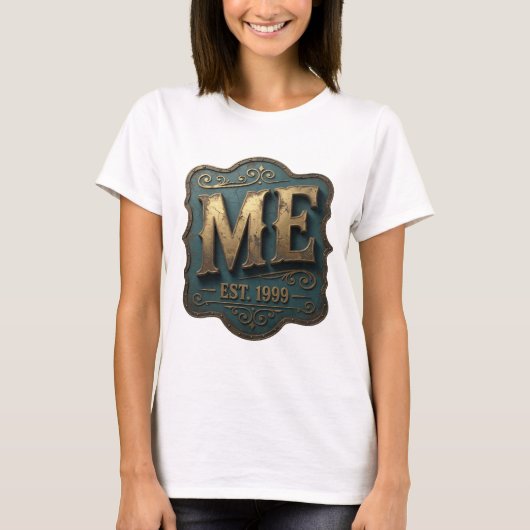 T-shirt Conception graphique Or Classique ME EST 1999 (Devant)