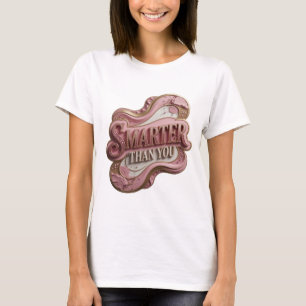 T-shirt Conception Graphique Or Ludique PLUS INTELLIGENT Q