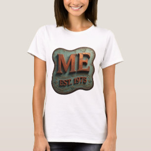 T-shirt Conception graphique orange ME EST 1975 accrocheus