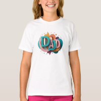 Conception graphique « PAPA » 3D colorée | Filles