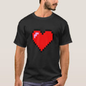 T-shirt Conception graphique Pixel Heart 8 bits (Devant)