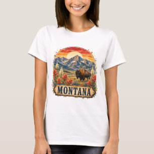 T-shirt Conception graphique PNG de montagnes vintage du M