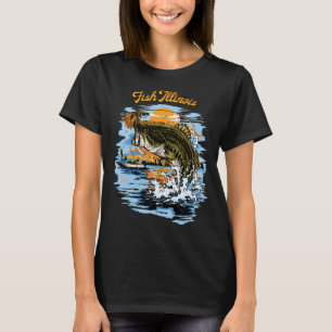 T-shirt Conception graphique pour la pêche au black bass