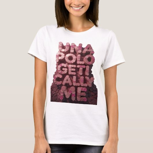 T-shirt Conception graphique rose icônique UNA POLO GET CA (Devant)