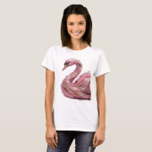 T-shirt Conception graphique Statement Silver PINK SWAN (Devant entier)