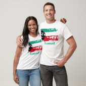 T-shirt Conception grunge koweitienne de drapeau (Unisexe)