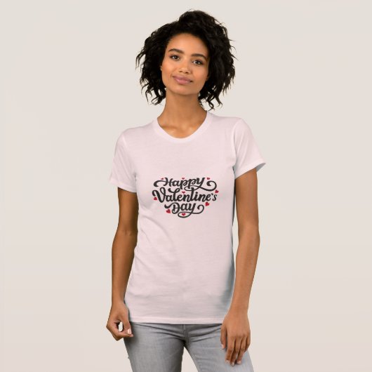 T-shirt Conception Heureuse Sainte-Valentin (Devant entier)