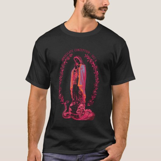 T-shirt Conception Immaculée 8 déc Vierge Marie Catholique (Devant)