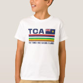 T-shirt Conception ISO Alpha 3 des îles Turques-et-Caïques (Devant)