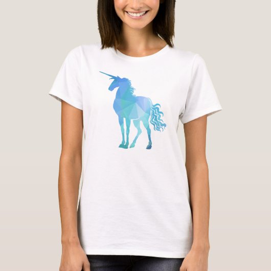 T-shirt Conception magique de licorne de polygone (Devant)