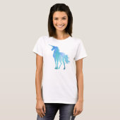 T-shirt Conception magique de licorne de polygone (Devant entier)