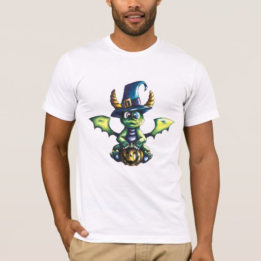 T-shirt Conception magique du dragon d'Halloween (Devant)