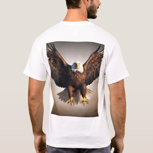 T-shirt Conception majestueuse d'aigle volant - audacieuse (Dos)