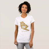 T-shirt conception mignonne d'art de chaton de gingembre (Devant entier)