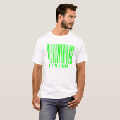 T-shirt conception minimale de code barres de musique (Devant entier)
